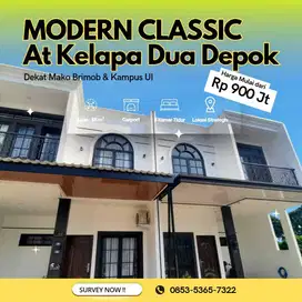 Cluster nyaman bergaya modern 2 menit ke Kampus UI & KRL
