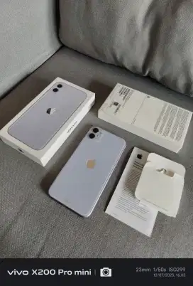 Iphone 11 64Gb resmi ibox Fullset oryginal lengkap warna purple