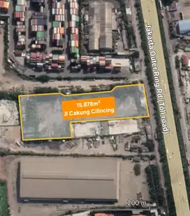 Jual Sewa Tanah Jl Cacing Cakung Cilincing 1.5ha hadap Timur