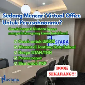 SEWA VIRTUAL OFFICE DI JANTUNG KOTA BEKASI, MULAI DARI 1,7 JUTA/TAHUN!