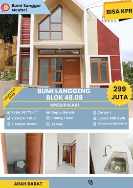 Rumah minimalis di perumahan bumi langgeng