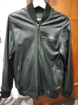 Jaket Kulit pria model bomber