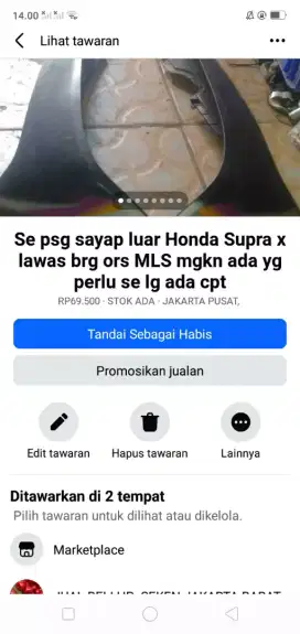 Se psg kelengkapan sepeda/motor lawas brg ors hrg murah kond bgs MLS