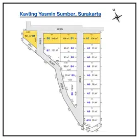 Kavling Cluster Solo. Utara Taman Balekambang