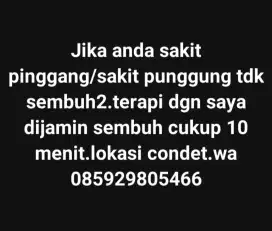Sakit pinggang 10 menit sembuh