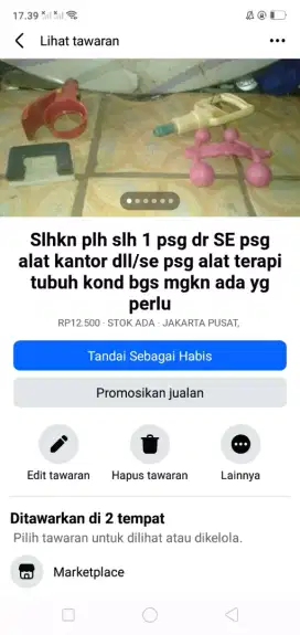 Slhkn plh slh 1 dr kelengkapan alat kantor dll atau sblh nya hrg nurah