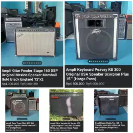 Paket Amplifier Bass Gitar Keyboard Vokal Standar Studio Original