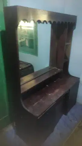 kaca rias lemari jati