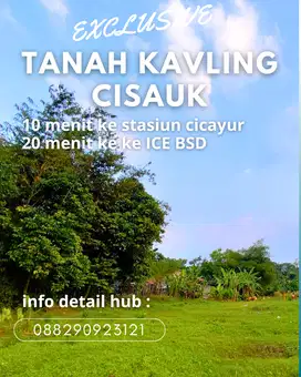 JUAL TANAH KAVLING CISAUK, 18 MENIT KE ICE BSD