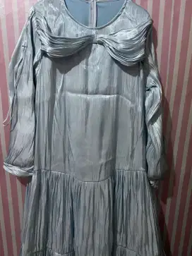 Dress blue ice satin