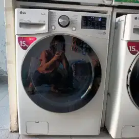 Mesin cuci pintu depan / front loading merk LG 15kg