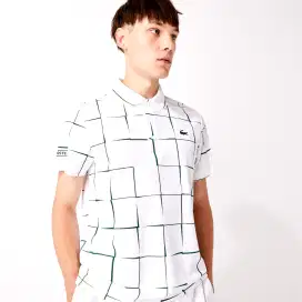 Kaos polo shirt LACOSTE SPORT Tartan White colour Size L