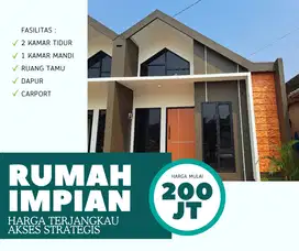 DIJUAL CLUSTER MINIMALIS CANTIK 2 KAMAR AKSES STRATEGIS HANYA 200 JUTA