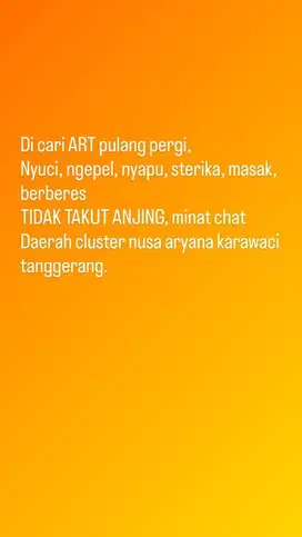 Di butuhkan ART