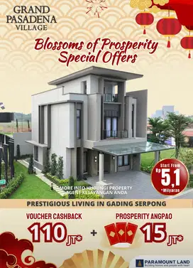 GRAND PASADENA VILLAGE Rumah Premium terbaru dari Paramount Land 5man