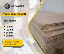 harga triplek semi meranti halus 1 sisi tebal 18mm