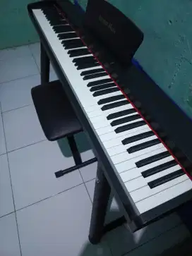 Piano Elektrik 88 Keys + Charger + Pedal + Stand Piano + Kursi Piano