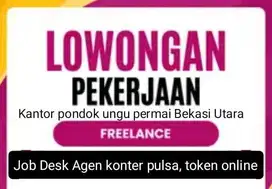 Butuh marketing freelance AGEN konter pulsa bekasi