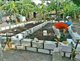 Batu kumbung buat pondasi rumah