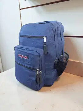 Jansport Big Student Navy Backpack (Ransel Sekolah/Tas Kerja/Daypack)