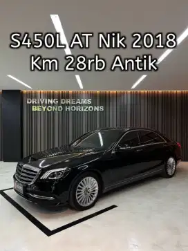 Mercedes Benz S450 2018 Hitam Mercy S450L AT B8888MBS Km28rb