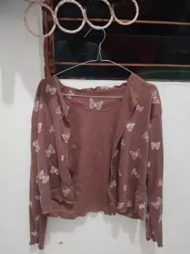Cardigan Crop Waffle