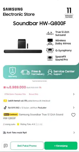 Dijual Speaker Samsung Soundbar BNWB (Belom Dibuka)