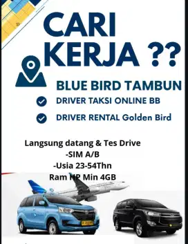 LOWONGAN DRIVER, PENGEMUDI WILAYAH BEKASI LANGSUNG KERJA