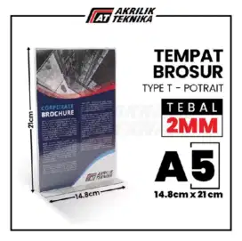 Akrilik brosur ukuran a5