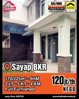 Di Sewa Kan Rumah Cantik Full Furnished Sayap BKR