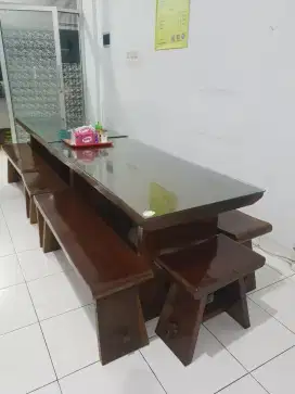 Meja Makan / Meja Kerja / Meja Kantor / Meja Kayu Trembesi Solid