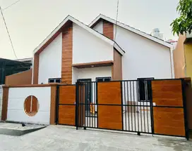 Dijual rumah baru scandinavian japan nuansa kayu di harapan indah
