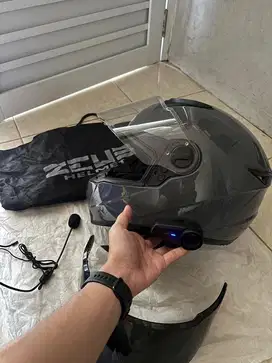 Jual Helm zeus full face + free Intercom Maxto