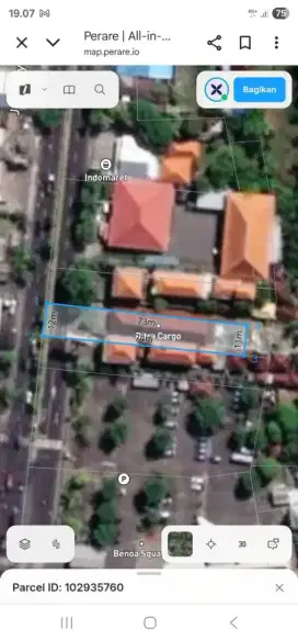 Jual toko lantai 1 di pinggir jalan Ngurah Rai dkt bandara Bali