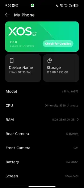 Infinix GT 30 Pro Dark Flare