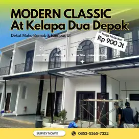 Rumah 2 lt Konsep Eropa Dekat UI & KRL ,Akses cepat ke jakarta