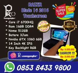 Razer Blade 14 Touchscreen Gaming Render Prokomputer