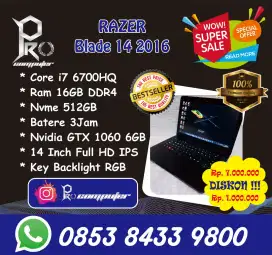 Razer Blade 14 2016 Gaming Render Prokomputer