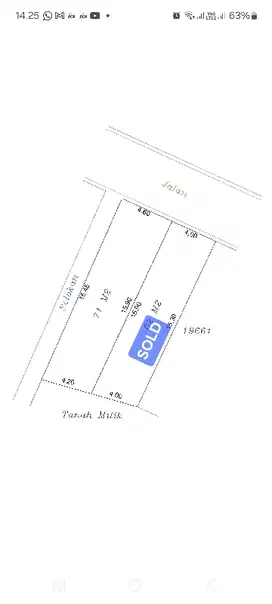 Tanah 71m bs cicil  ke pemilik lok cipageran kota cimahi