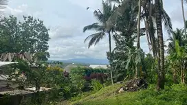jual tanah luas kecil view gunung cantik di tabanan bali.