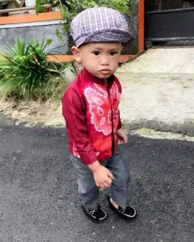 KEMEJA KOMBINASI JUMPUTAN ANAK 2 TAHUN