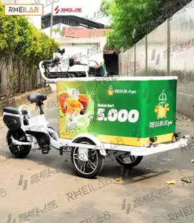 PERLENGKAPAN USAHA GEROBAK SEPEDA LISTRIK SELIS