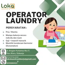 Lowongan Kerja Operator Laundry