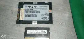 SSD 240 gb dan RAM laptop 4 gb ddr 3