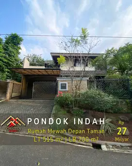 DIJUAL RUMAH MEWAH DEPAN TAMAN DI PONDOK INDAH JAKARTA SELATAN