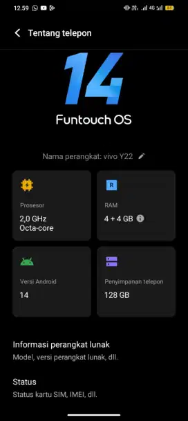 Jual hp vivo y22