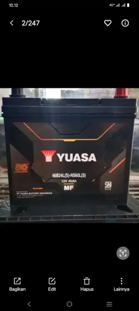 Aki second kondisi 92%