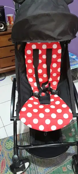 Stroler hitam alas polkadot cabin size masih bagus