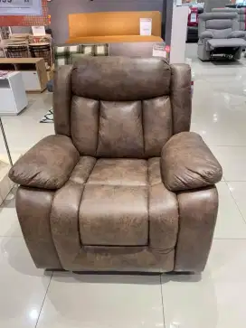 Dijual cepat sofa goyang recline bahan kain ready stok baru terbatas