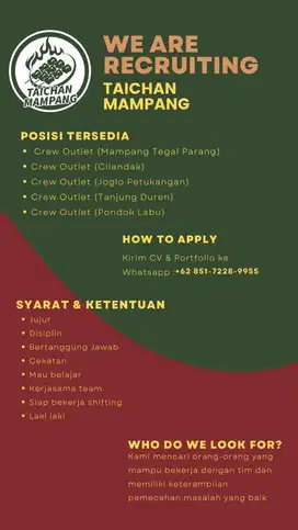 Lowongan Crew Outlet